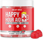 Sneaky Booze Happy Hour Aid Gummies Supplement Pre Game Party Hydration Electrolytes Alcohol DHM Milk Thistle After Drinking Gummy Weekend Recovery Vitamins Formula Better Mornings Support 90 Count