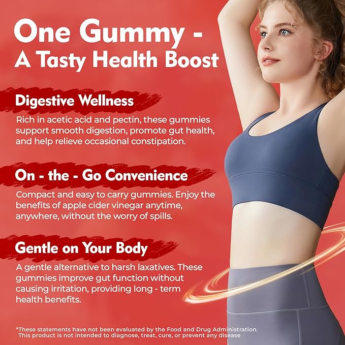Apple Cider Vinegar Gummies, 120 Count (2 Months), Max Strength 1000mg with B Vitamins & Antioxidants Supports Digestion, Metabolism & Immune Health Vitamin B12, B6, Vegan, Non-GMO