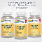 SOLARAY Magnesium Citrate 400mg - Magnesium Supplement - Bone Health, Muscle, Relaxation and Heart Health Support - Vegan, Gluten Free - 60 Servings, 180 VegCaps