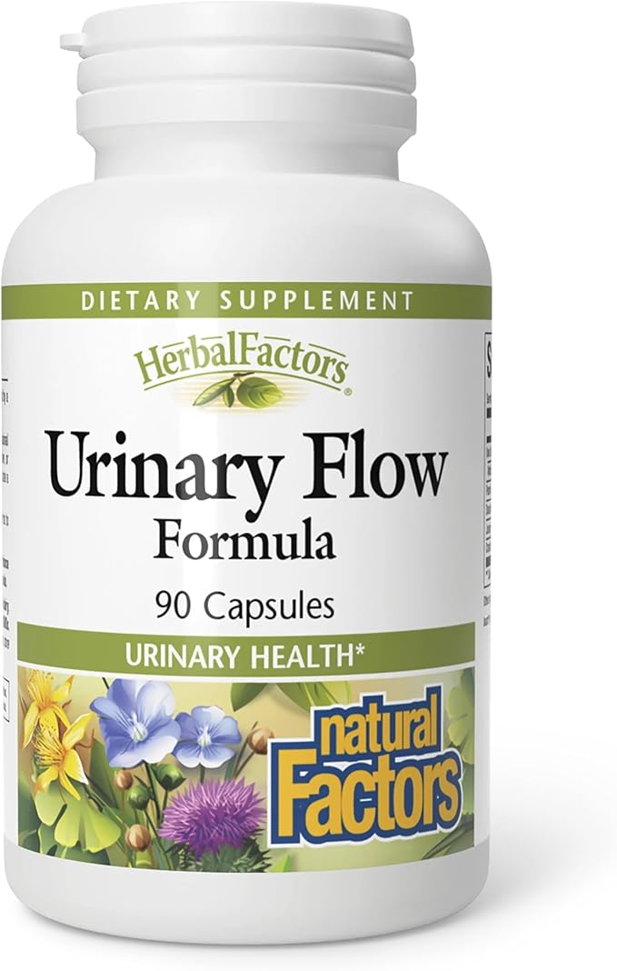 Natural Factors - HerbalFactors Urinary Flow Formula, Supports Urinary Health, 90 Capsules