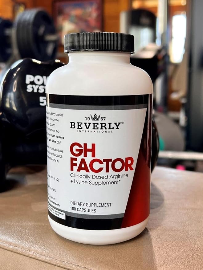 Beverly International GH Factor, 180 Capsules. Arginine and Lysine Supplement, Amino Acid Formula. Revitalize Your Physique.