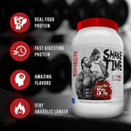 5% Nutrition Rich Piana Shake Time | 24g Animal Based Protein Drink | Grass-Fed Beef Isolate, Chicken, Whole Egg | No Sugar or Soy (Birthday Cake)