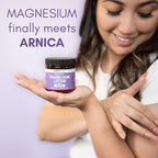Magnum Solace Nighttime Magnesium Lotion with Arnica – Highly Concentrated Magnesium for Muscles & Joints – Apply to Legs or Feet Before Bed – Skin-Friendly