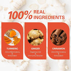 WT WEETEE Turmeric Ginger Cinnamon Tea Bags, Warm & Spicy Turmeric Ginger Herbal Blend Tea, Rich in Antioxidant, Natural Ingredients, Caffeine-free