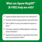 Jigsaw Health MagSRT (B-Free) | Premium, Organic, Slow Release Magnesium Supplement | Active, Bioavailable Magnesium Malate Tablets | 240 Tablets | 60 Servings