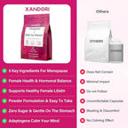Menopause Supplements for Women, 10-in-1 Hormone Balance for Women, with Red Clover, Korean Ginseng, Shatavari - Menopause & Libisoothe Powder for Desire, Hot Flashes, Night Sweats & Mood - 5.3 Oz