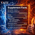 VAITE Pygeum Supplement Gummies 500mg - Vegan Chewables with Africanum Bark Extract, Plant-Based Supplements for Male, Non-GMO Gluten-Free, Sugar-Free, Gelatin-Free, 60 Chews Gummy