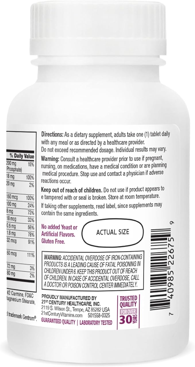 21st Century Sentry Women Multivitamin Tablets, 120 Count