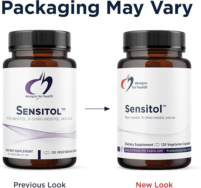 Designs for Health Inositol + ALA Capsules - Sensitol Myo-inositol (MI) + D-Chiro Inositol (DCI) with Alpha Lipoic Acid - Vegan, Non-GMO Supplement (120 Capsules)