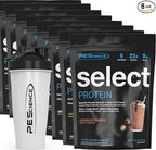 PEScience Select Protein Powder Variety Pack - 8 Flavors - 40 Servings - Protein Powder Sample Pack, Whey and Casein Blend, Keto Friendly, Gluten Free, Digestion Friendly, Amazing Taste