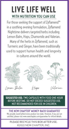 New Chapter Sleep Aid – Zyflamend Nighttime for Sleep Support with Turmeric + Valerian Root + Lemon Balm + Holy Basil, Vegetarian Capsules, 60 Count