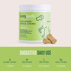 WagWell Ahiflower Omega Chews for Dogs | Vet-Formulated Health Supplement for Joints, Skin, Coat | Plant-Based Omega 3-6-9 | for Dogs of All Ages & Sizes, All Natural, Made in USA | 60 Chews