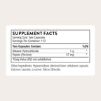 THORNE - Betaine HCL & Pepsin - Digestive Enzyme & Hydrochloric Acid Supplement for Protein Digestion & Occasional Gas or Bloating Relief* - Third-Party Certified - Gluten & Dairy-Free - 225 Capsules