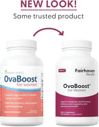 Fairhaven Health Ovaboost Fertility Supplements for Women | Conception for Her Support Ovulation & Egg Quality with Myo-Inositol & Folate | Prenatal Vitamin Natural Fertility Support | 120 Capsules