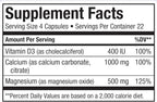 Maxi Health Calcium 1000 mg Supplement with Vitamin D3 (1000 IU) and Magnesium (500 mg) - Bone, Teeth and Joint Support for Men and Women - 90 Capsules