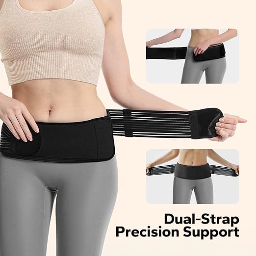 Back Brace for Lower Back Pain Women, Si Joint Belt for Women & Men, Adjustable and Breathable Sacroiliac Hip Belt for Sciatica, Pelvic, Si Joint and Lower Backache, Medium