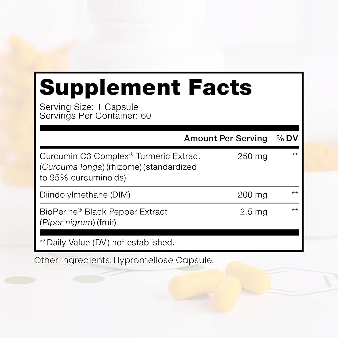 Pure Therapro Rx DIM 3+ | 60 Vegan Caps - 2 Month Supply | DIM, Curcumin & BioPerine, Supports Healthy Estrogen Metabolism in Men & Women, Antioxidant & Detoxification Support, Pharmaceutical Grade