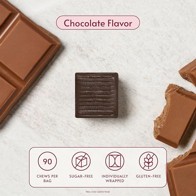 Bariatric Advantage Calcium Citrate Chewy Bites 500 mg - Highly Absorbable & Digestible - Vitamin D3 - Easily Chewable Calcium Supplement - Chocolate Flavor - 90 Count