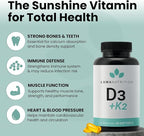 Luma Nutrition D3 + K2 Vitamin 10000 IU - Bone and Heart Health Supplement - Max Strength Immune Support and Calcium Absorption - 60 Softgels