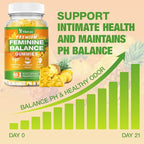 2 Pack Premium Feminine Balance Gummies for Women, Pineapple Gummies for Women Ph Balance & Vaginal Health, Immune Support, Vegan, Gluten-Free, Pineapple Flavor, 120 Count
