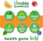 Lifeable Sugar Free Probiotics with Prebiotics Fiber – Great Tasting Natural Flavor Gummy Supplement – Keto Friendly Chewable – for Gut Health and Immune Support – for Adults, Man, Women – 90 Gummies