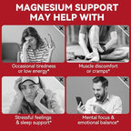 Magnesium Glycinate Gummies,240 Count Magnesium Complex Supplement |Sleep, Calm & Relaxation Support|High Absorption MagnesiumGummies for Women, Men & Family|Gluten-Free