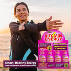 Vitamin Energy B12 11,000% Extra Strength Energy Shot Pink Berry 12 Pack, 260mg Natural Caffeine, B12 & B6, Nootropic Focus, Vitality, Zero Sugar, Gluten-Free, Vegan, Kosher, 1.93 fl oz