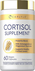 Carlyle Cortisol Supplement | 60 Vegan Capsules | Ashwagandha & Magnesium Complex | Non-GMO, Gluten Free