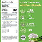 Schoolyard Sour Cream & Onion Protein Puffs - 14g Protein, Keto Friendly, Low Carb & Sugar, Gluten Free, Healthy Diabetic & Kids Snack, No artificial flavours or colors | Made in the USA (12 Pack)