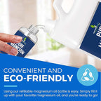 Pure Magnesium Oil Spray 64oz - Topical Magnesium Spray for Sleep & Feet - Extra Strength - USP Grade - 100% Natural and Organic Oil for Muscle Pain & Cramps - No Sprayer Included - Made in USA