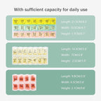 Weekly Travel Pill Organizer Pill Case for Purse with Removable 7 Day Pill Box Holder,Cute Medication Organizer Pill Container for Medicine, Vitamin, Fish Oils,Supplement (Teal, Small)