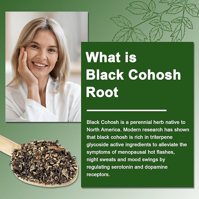 Black Cohosh Gummies for Menopause Hot Flashes - Natural Menopause Relief, Mood Swings & Hormonal Balance - Vegan-Free 60 Gummies