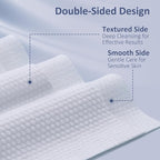 Ourmed Life Face Towels, Disposable Biodegradable Clean Facial Towels for Sensitive Skin, Lint- free Face Cloths for Makeup Remover, Skincare and Women Cleaning, Dry Wipes,600 Count Dot Texture