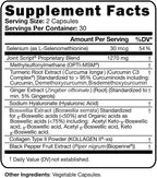Suzy Cohen Joint Script Joint Support Supplement with Hyaluronic Acid, C3 Curcumin Turmeric Extract, MSM, Collagen Peptides, Ginger, and Boswellia for Maximum Flexibility, Tendon and Cartilage Health