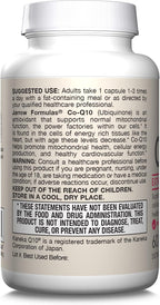 Jarrow Formulas® Co-Q10, 200 mg, Antioxidant Support for Mitochondrial Health, Cellular Energy Production and Healthy Cardiovascular Function, 60 Veggie Capsules, 60 Day Supply