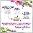 Menopause Supplements for Women - Complete Hot Flash Night Sweats & Menopause Relief Pills, Probiotics with Dong Quai & Black Cohosh for Vaginal, Digestive Support - 60 Capsules