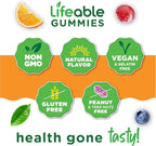 Lifeable Vitamin C - Great Tasting Natural Flavor Gummy Supplement - Vegetarian GMO-Free Chewable Vitamins - for Immune Support - 90 Gummies (1050 mg)