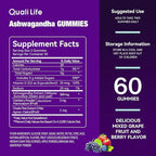 Ashwagandha Gummies for Relax & Cortisol Support – High Strength Root Extract with Cranberry & Chaste Tree, Grapefruit & Berry Flavour – Vegan, Non-GMO, Gluten-Free – 120 Gummies (60 Days)