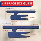 Dr. Arthritis Stabilizing Hip Brace for Men & Women, Thigh Compression Sleeve & Hip Support for Muscle Recovery, Hamstring Brace with Handbook, Sciatica Pain Relief Devices - Right Leg (S/M, Navy)