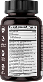 Mushroom Gummies with Ashwagandha - 350mg 10-in-1 Mushroom Blend - Lions Mane, Cordyceps, Reishi, Chaga, Turkey Tail, Maitake, Shiitake - Gelatin Free, Vegetarian - 60 Count (2 Per Serving)