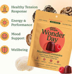 Plant People WonderDay Mushroom Gummies - Lion’s Mane, Cordyceps, Chaga Mushroom Supplement to Support Immune System De-Stress Boost Mood & Energy in Adults Natural, Vegan, Non-GMO (60 Count)