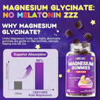 Magnesium Gummies Supplement for Kids 4+: Organic Chewable Supplement with Citrate Magnesium VitaminB6 D3 Zinc L-Theanine - Extra Strength Zzz Aid Overall Health Support for Kids(120Count)