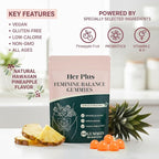 Nutrition Feminine Gummies, Premium Feminine Balance Gummies for Women Health, Hawaiian Pineapple Flavor, Vegan Gluten Free 60 Gummies 30 Servings