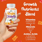 Height Growth Vitamins Supplement Gummies - Grow Taller for Teens Kids Boys Girls - Natural Height Increaser Maximizer Multivitamin