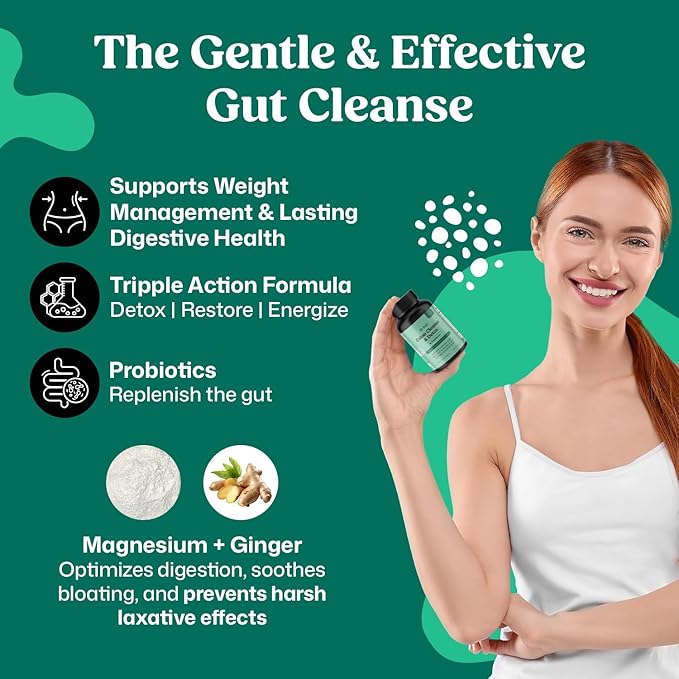 ColonBroom 15 Day GLP-1 Colon Cleanse & Detox Cleanse for Weight Management with Probiotics & Magnesium | Reduce Bloating & Boost Metabolism & Digestion - Effective Gut Cleanser Detox for Women & Men