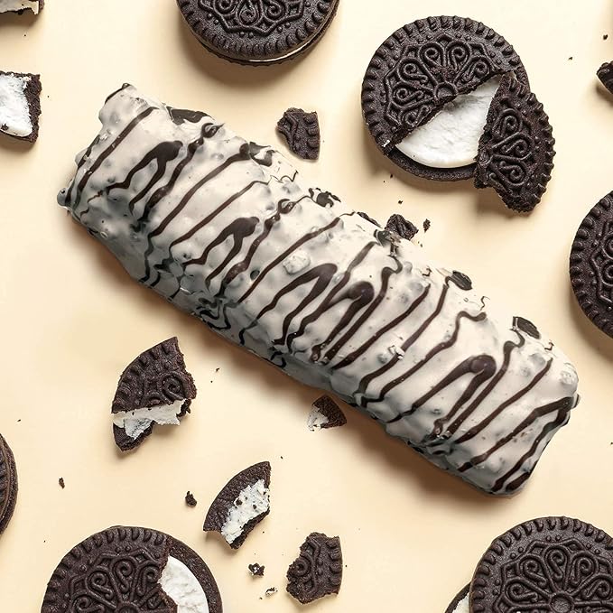 FITCRUNCH Snack Size Protein Bars, 6-Layer Baked Bar, 3g of Sugar & Soft Cake Core (18 Bars, Milk and Cookies)