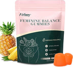 Airboy Vaginal Probiotic Gummies for Women, Pineapple Gummies for Women Balanced PH, Yeast Balance & Flora Support - 60 Gummies