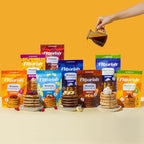 Flourish Protein Pancake & Waffle Mix, with Whey Protein & Flax Seed, No Added Sugar, High in Protein & Fiber - Just Add Water - Chocolate Flavour, 16oz (2 Pack)