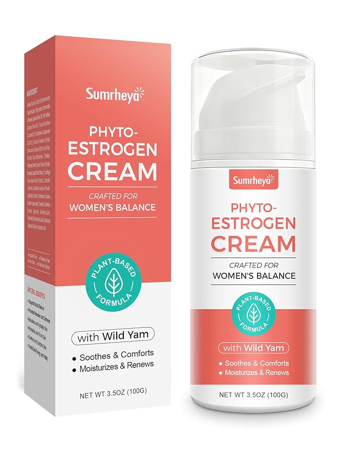 Natural Estrogen Cream for Women - Soothing Phytoestrogen Moisturizer with Wild Yam - Balancing Skin Cream for Menopause Support - Moisturizes, Firms & Revitalizes Dry, Sensitive Skin- 3.5 oz