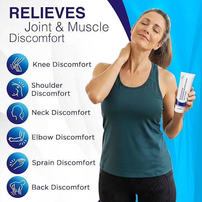 Dr. T Glucosamine Chondroitin Cream - Premium Formula with MSM and Collagen for Joint and Muscle Discomfort - Maintains Joint Strength, Flexibility & Muscle Mobility - 4.23 oz / 120g (3 Pack)